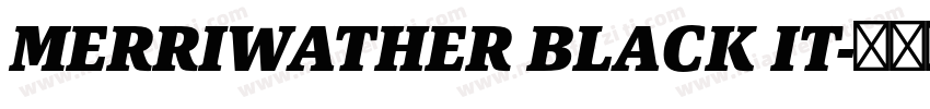 MERRIWATHER BLACK IT字体转换
